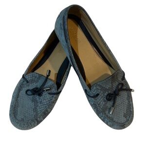Michael Kors Blue Leather shoes Loafers flats Size 7.5